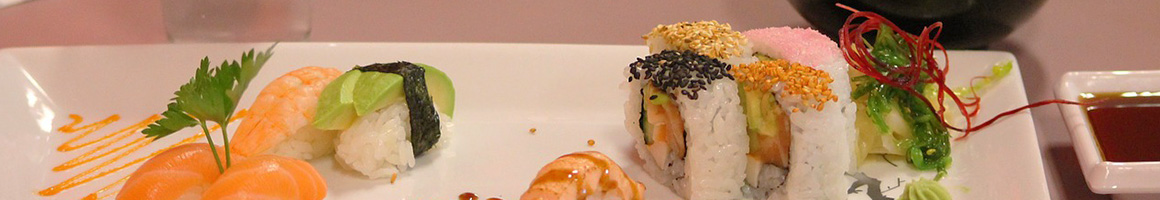 Eating Asian Fusion Japanese Sushi at Masa Sushi Lounge restaurant in Hicksville, NY.